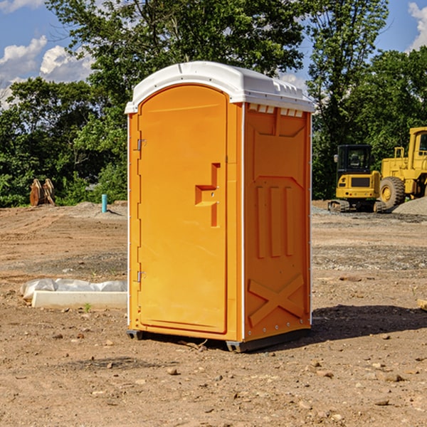 how often are the portable restrooms cleaned and serviced during a rental period in Finney County KS